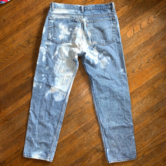 Vintage 90s Levi’s Bleached Denim Jeans 38 x 30 - Picture 3 of 6